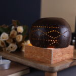 coconut shell candle holder-5